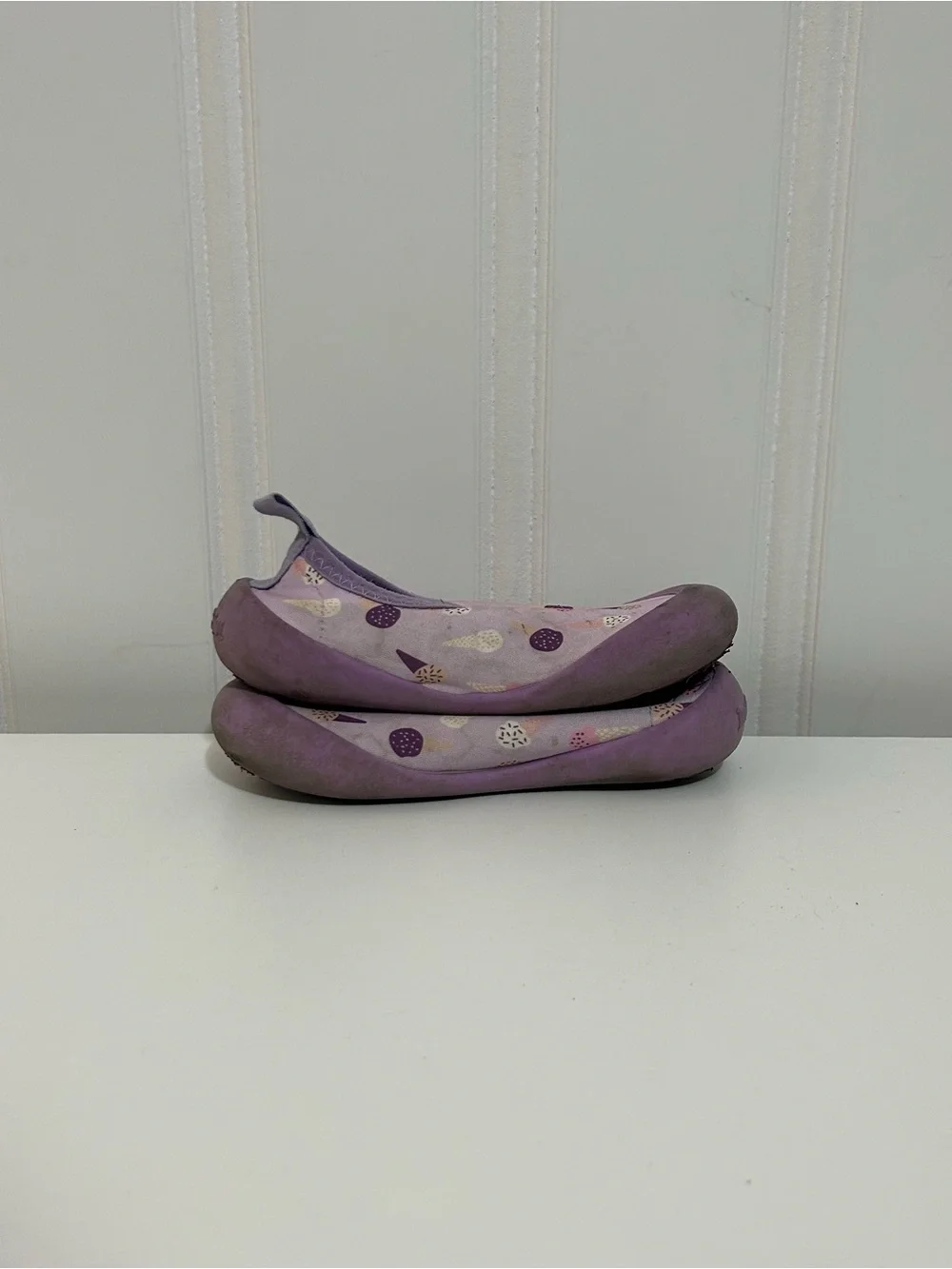 Jan & Jul Kids Purple Slip-On Water Shoes - Polka Dot Print